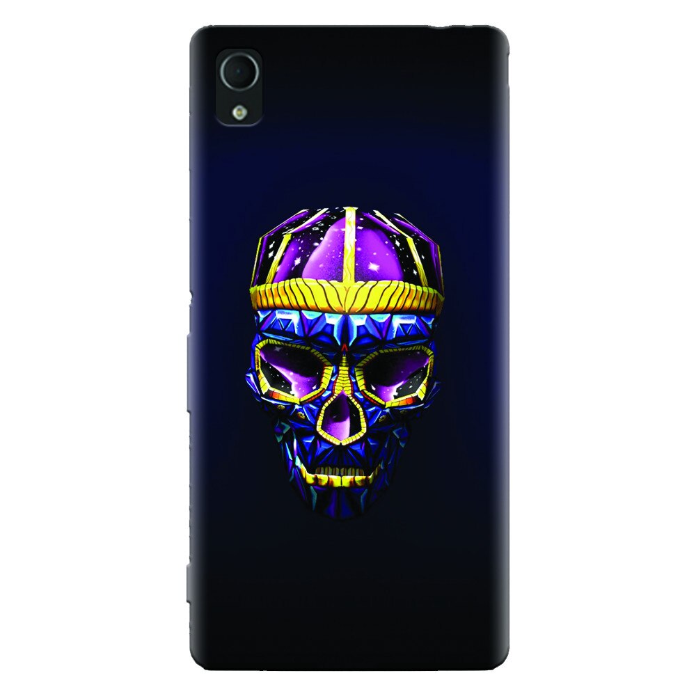 Husa silicon pentru Sony Xperia Z5, Colorfull Skull