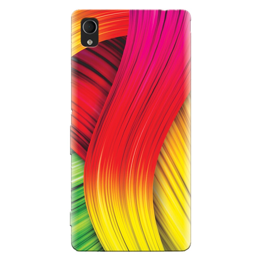 Husa silicon pentru Sony Xperia M4, Colorful Abstract