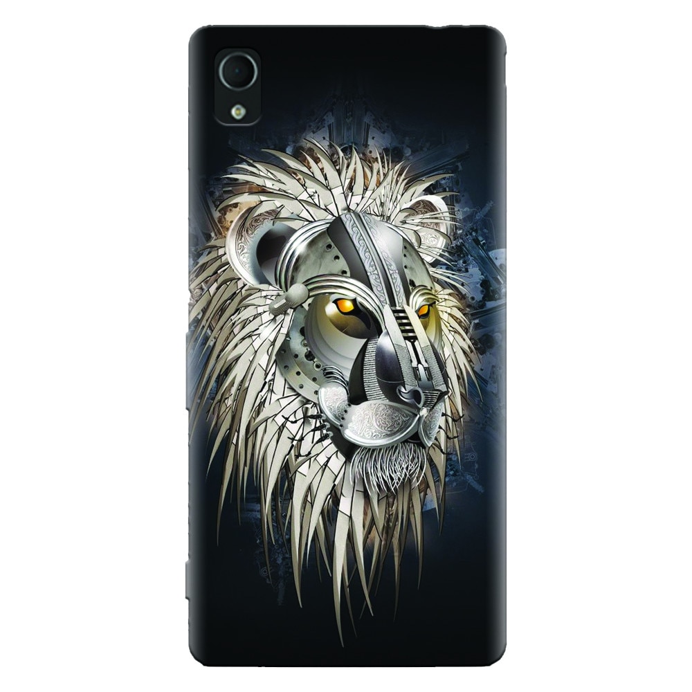 Husa silicon pentru Sony Xperia X, Abstract Lion 001