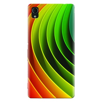 Husa silicon pentru Sony Xperia Z5, 3D Multicolor Abstract Lines Husa silicon pentru Sony Xperia Z5, 3D Multicolor Abstract Lines