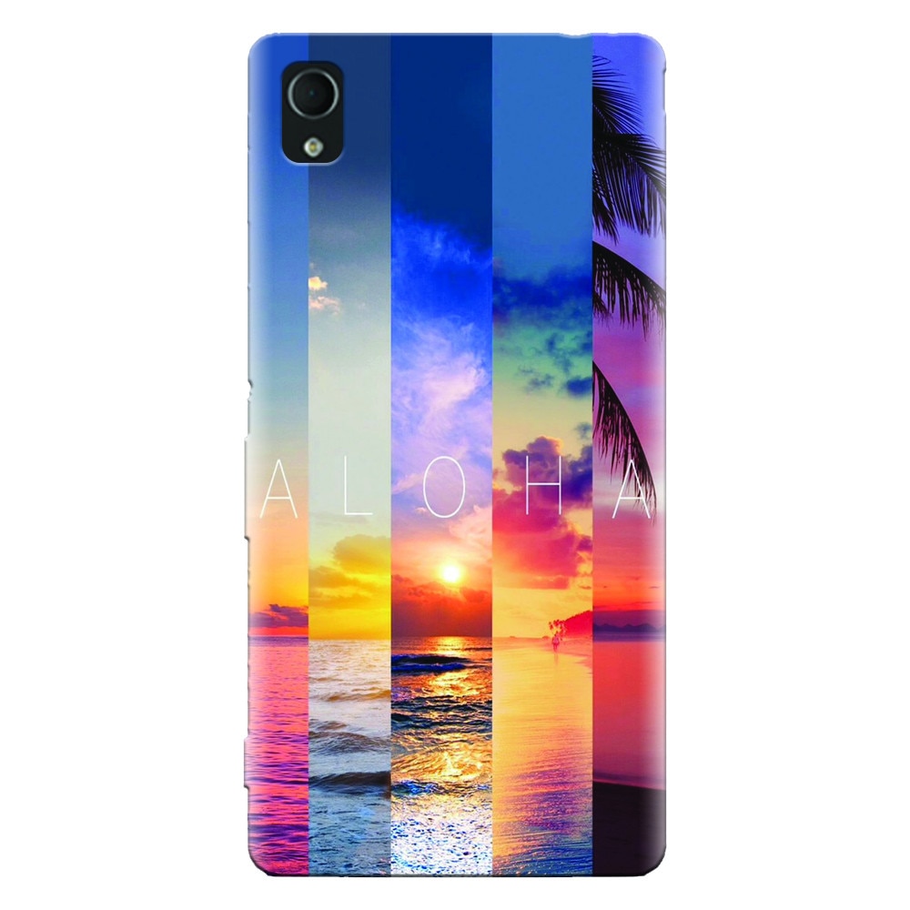 Husa silicon pentru Sony Xperia M4, Aloha Summer Stripes
