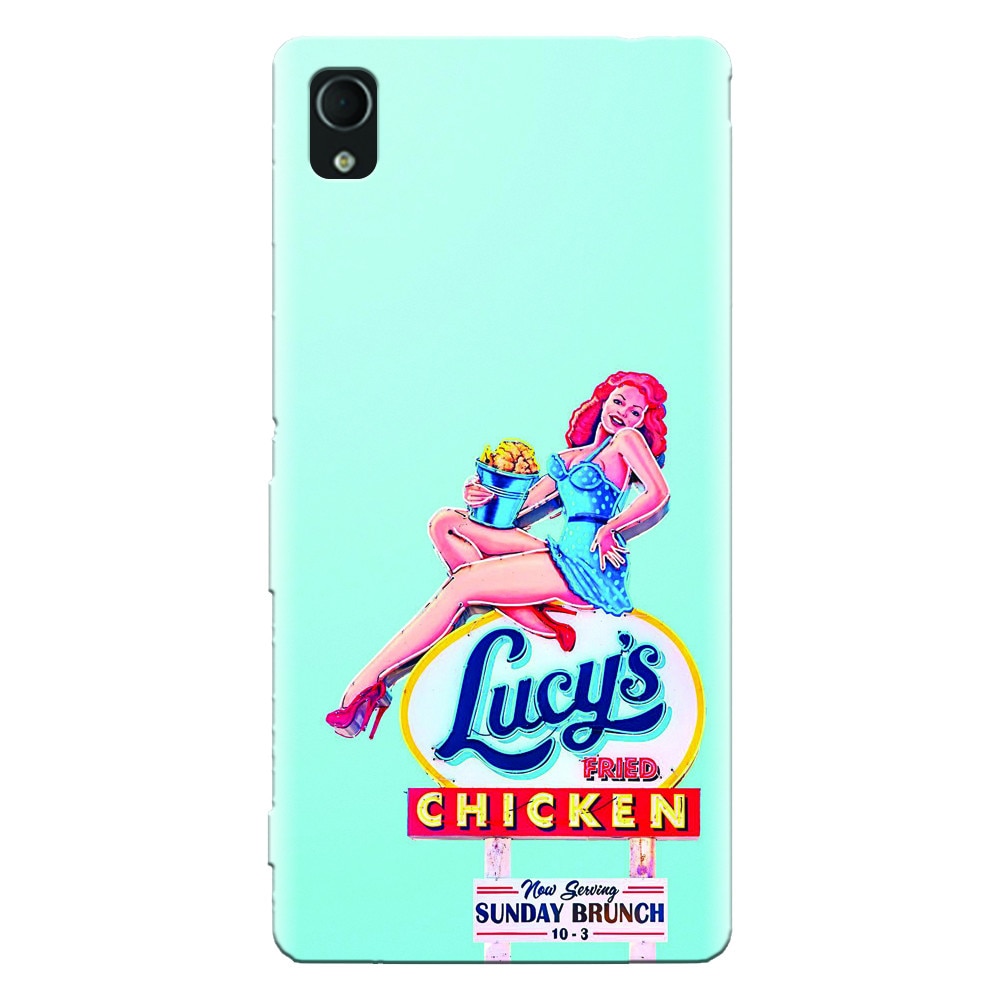 Husa silicon pentru Sony Xperia X, American Vintage Restaurant Sign