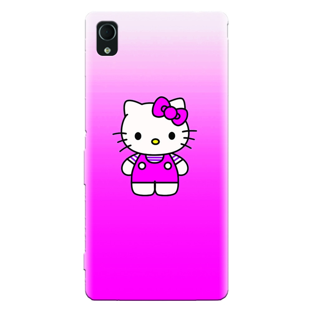 Husa silicon pentru Sony Xperia X, Cute Pink Catty