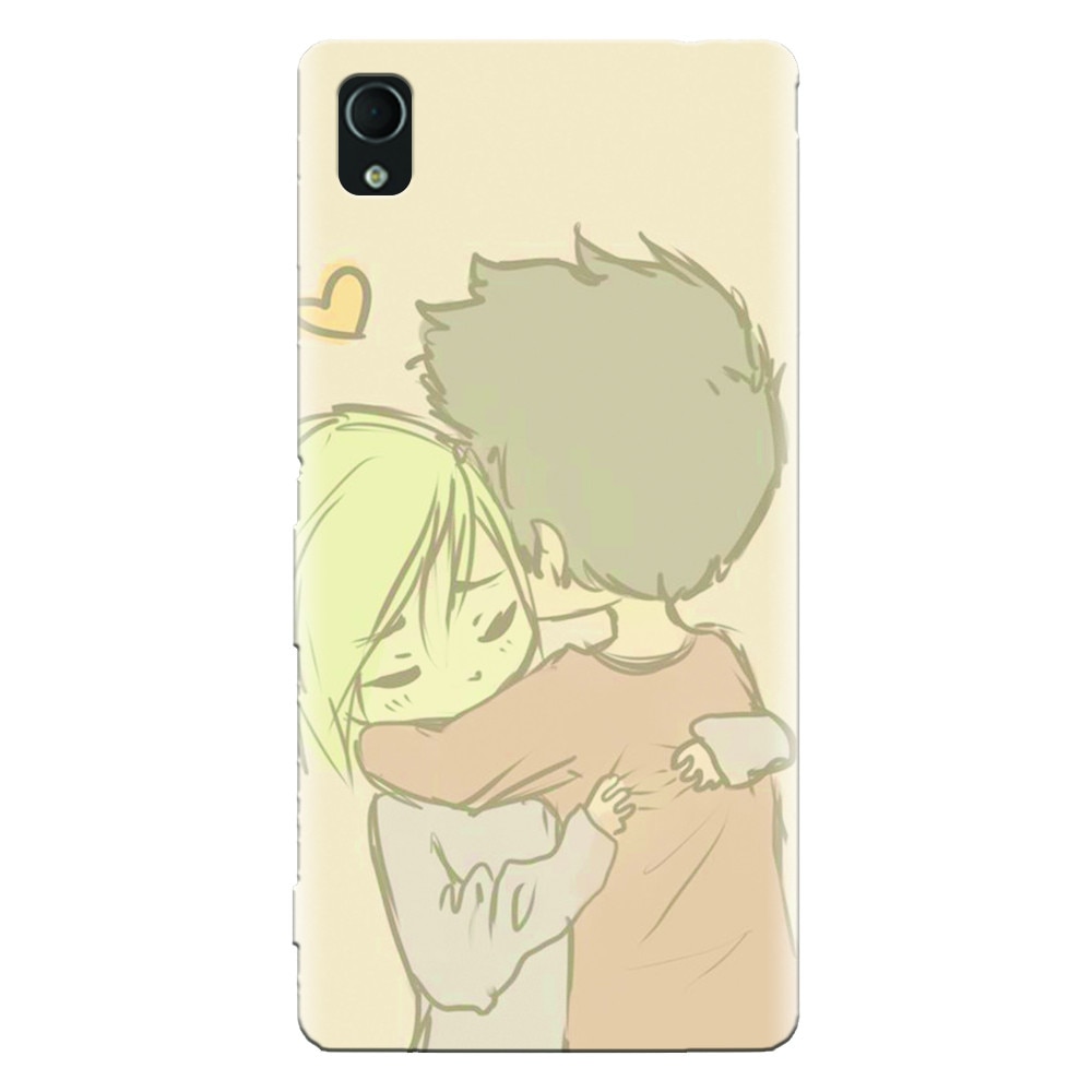 Husa silicon pentru Sony Xperia M4, Couple Hug