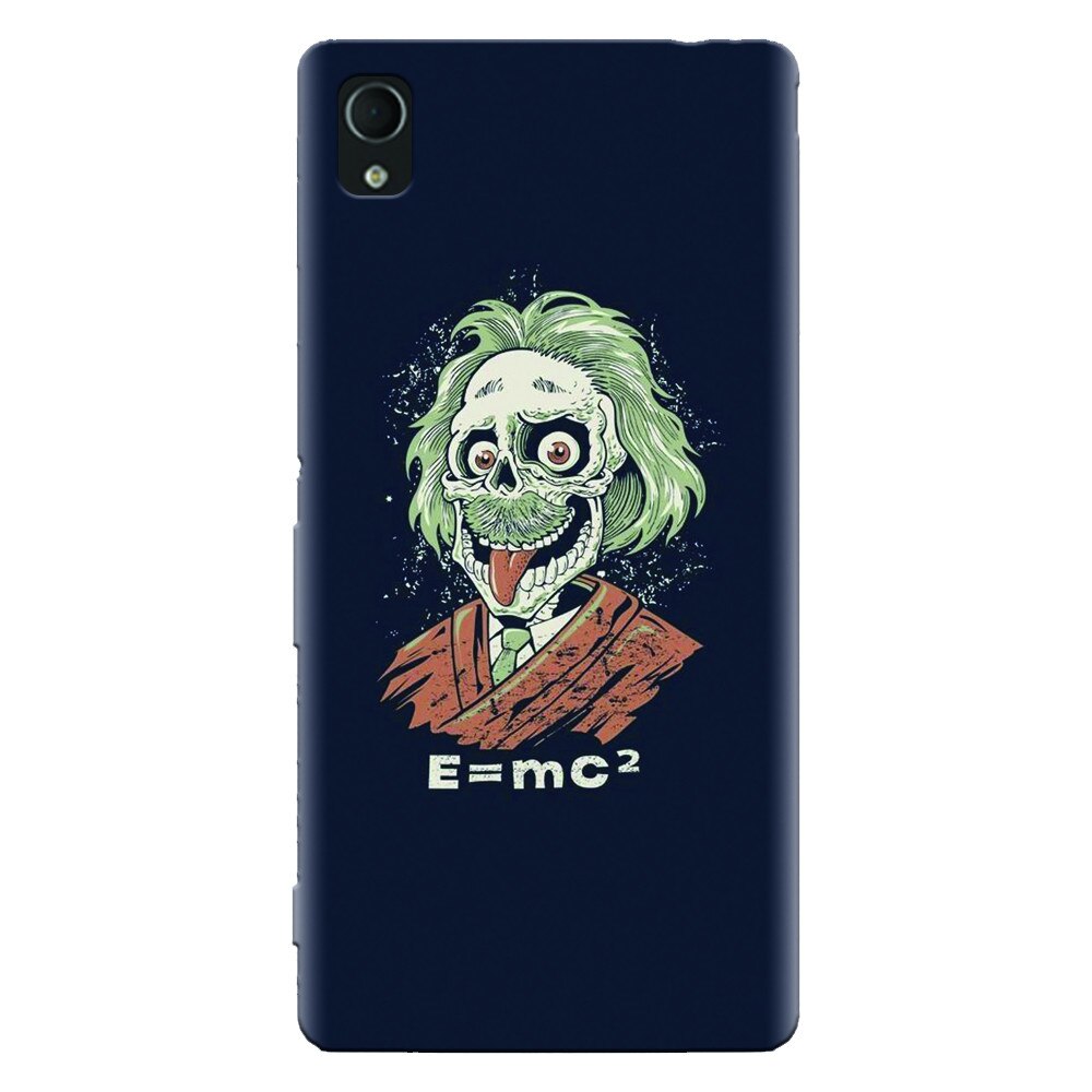 Husa silicon pentru Sony Xperia X, Albert Einstein Caricature