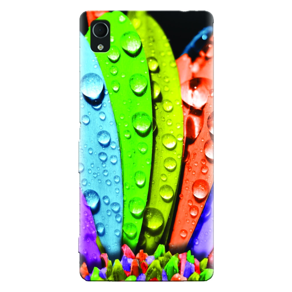 Husa silicon pentru Sony Xperia M4, Colorful Daisy Petals