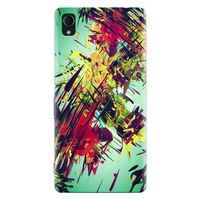 Husa silicon pentru Sony Xperia X, Complex Abstract Colorful 3D Drawing