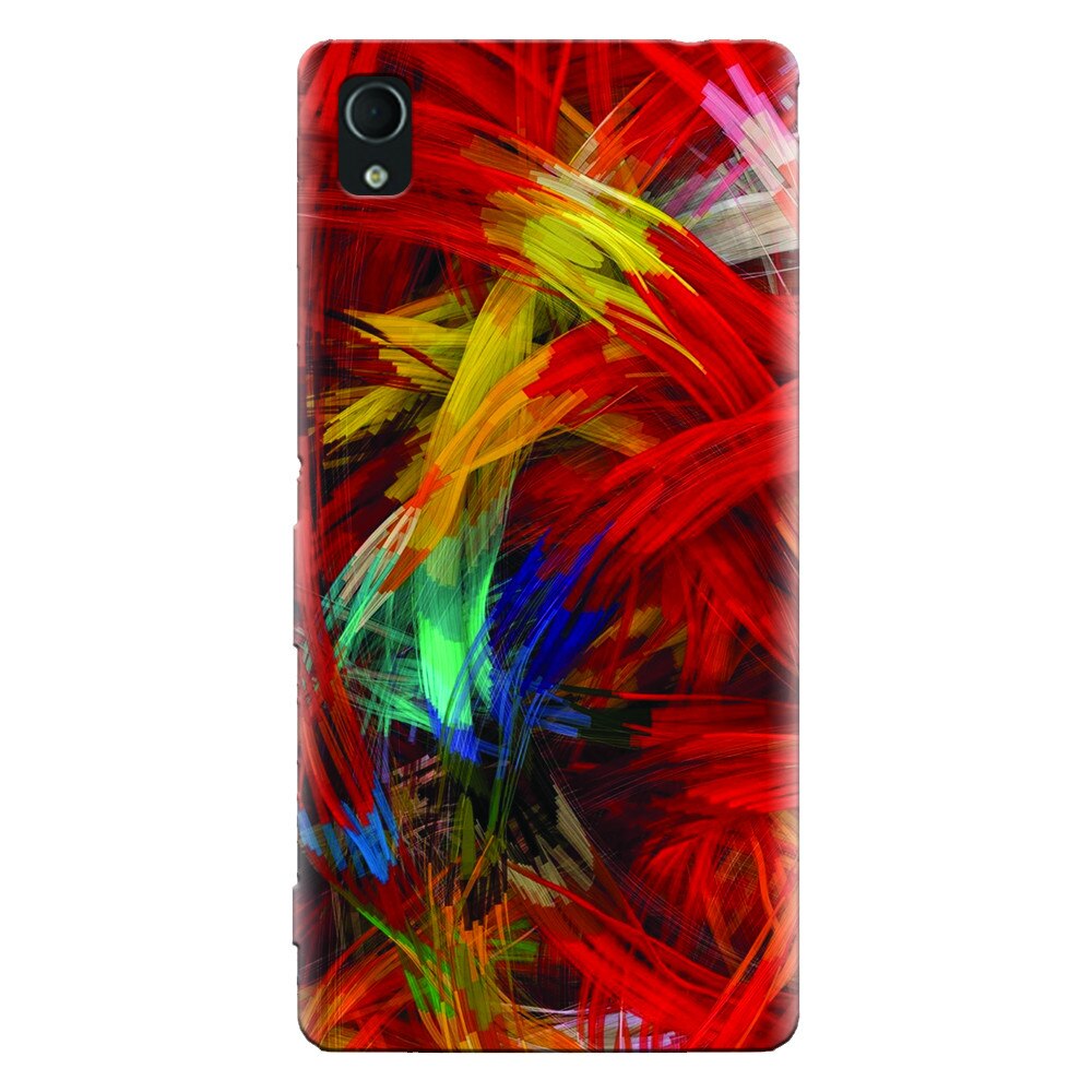 Husa silicon pentru Sony Xperia X, Colorful Digital Painting Strokes