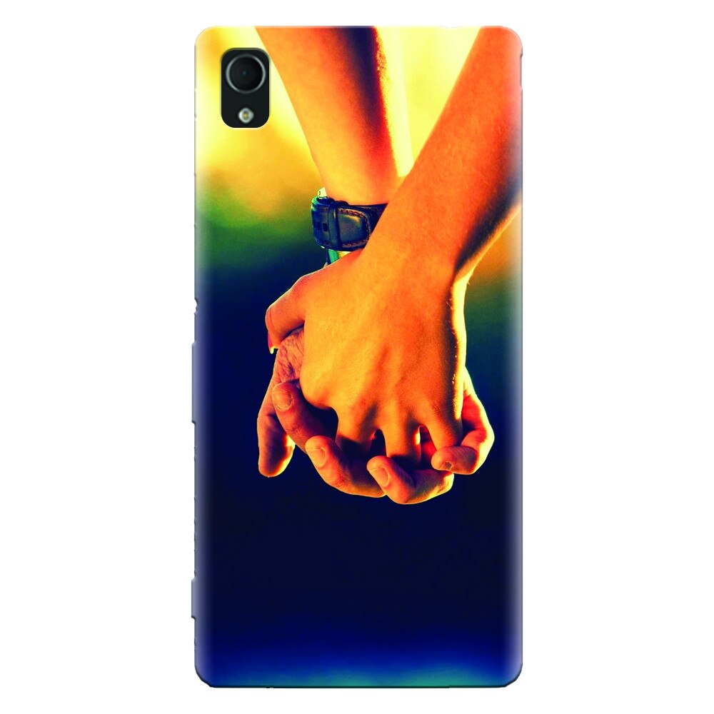 Husa silicon pentru Sony Xperia X, Couple Holding Hands
