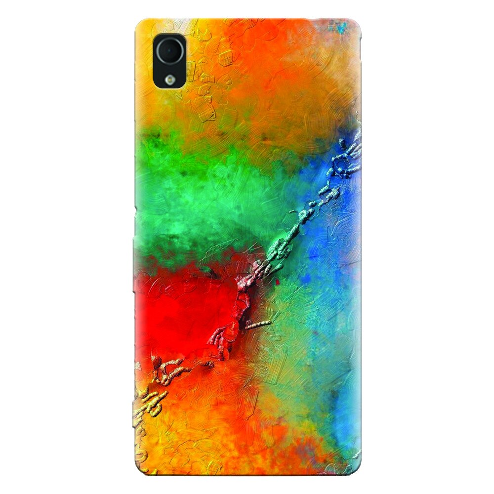 Husa silicon pentru Sony Xperia X, Colorful Wall Paint Texture