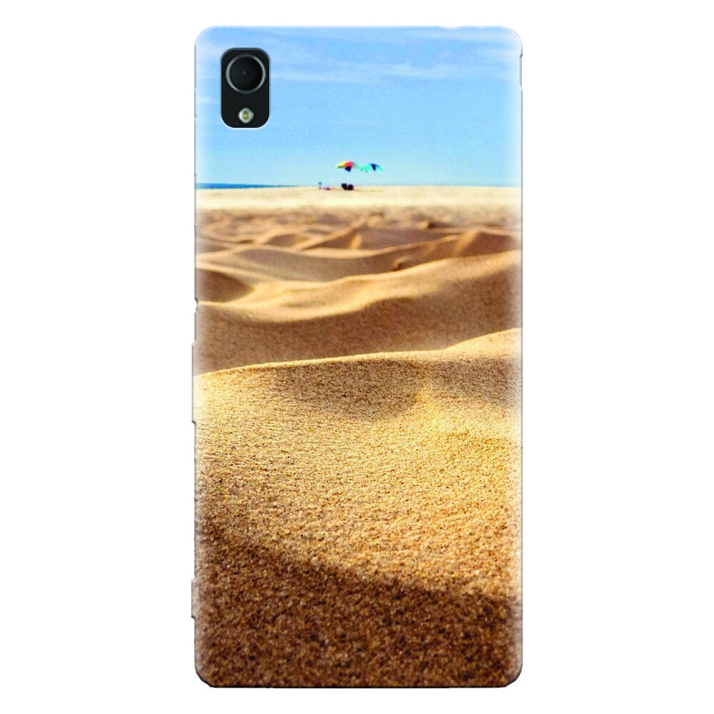 Husa silicon pentru Sony Xperia M4, Beach Sand Closeup Holiday