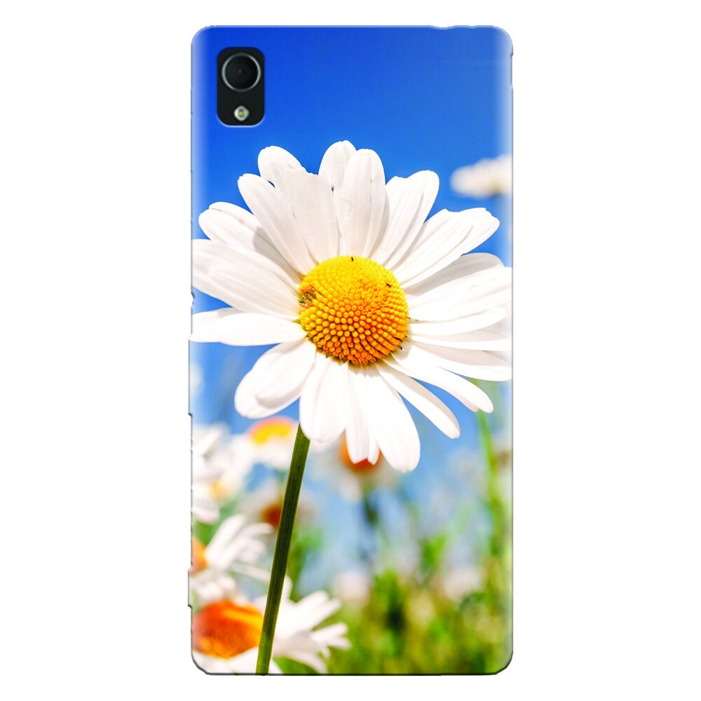Husa silicon pentru Sony Xperia M4, Daisies Field Flowers