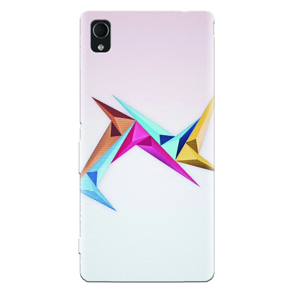 Husa silicon pentru Sony Xperia X, Abstract Minimalistic Colors Triangles