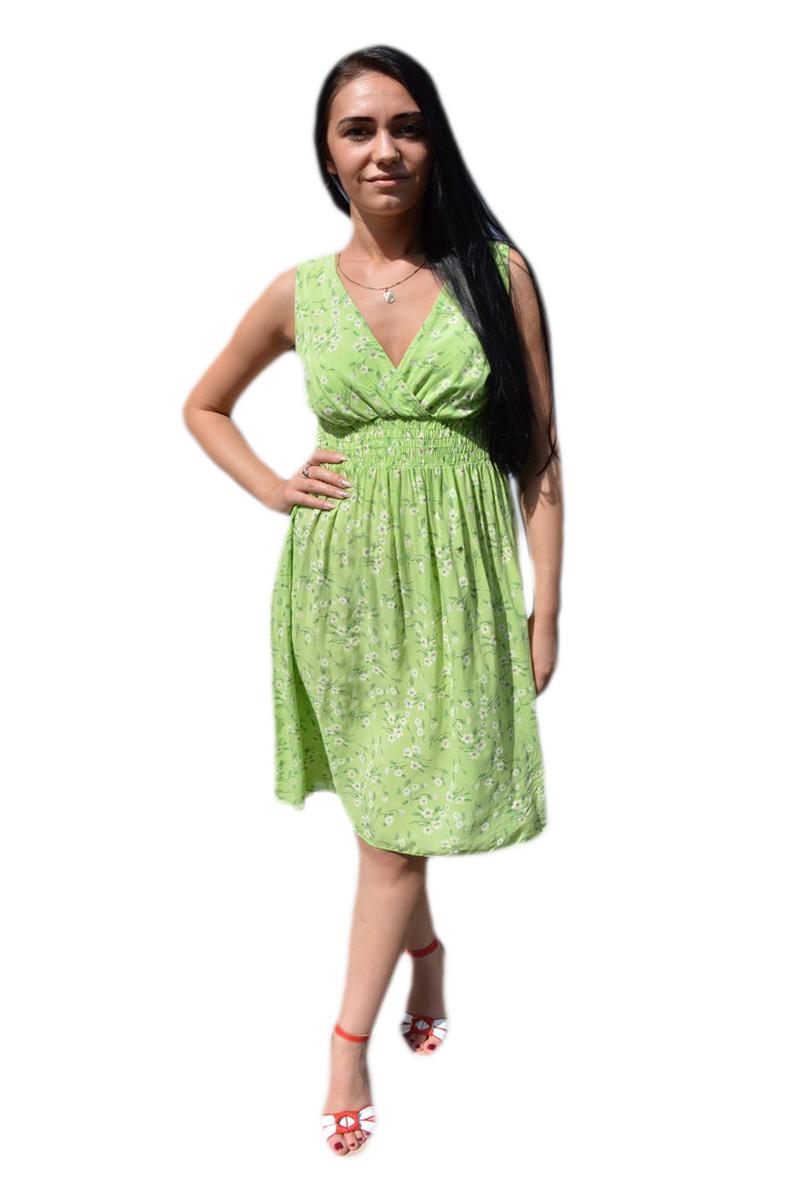 Rochie scurta fara maneca,D&J Exclusive, Verde-Deschis