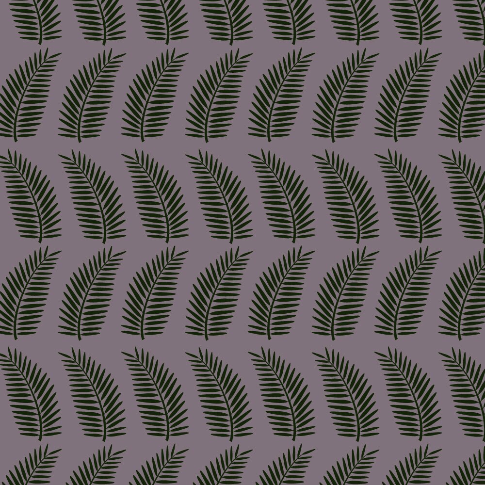 Tapet Premium Heartwork Ferigi verde inchis, Ecologic, Non-Woven, Set 6 Role, 150 cm x 310 cm