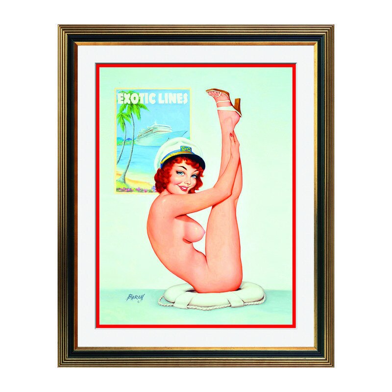 Fototapet Simulare Tablou, Vintage Pin-Up - ST-VP-068, 45 x 55 cm