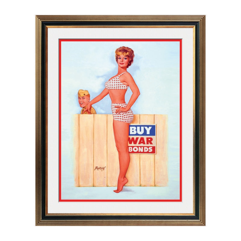 Fototapet Simulare Tablou, Vintage Pin-Up - ST-VP-063, 45 x 55 cm