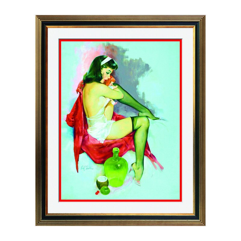 Fototapet Simulare Tablou, Vintage Pin-Up - ST-VP-104, 45 x 55 cm