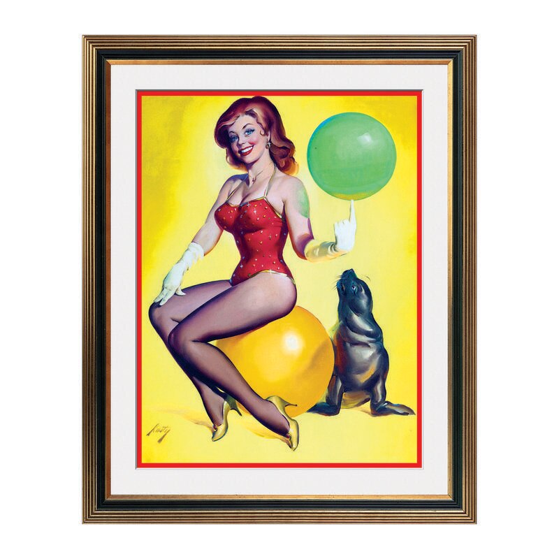 Fototapet Simulare Tablou, Vintage Pin-Up - ST-VP-085, 45 x 55 cm