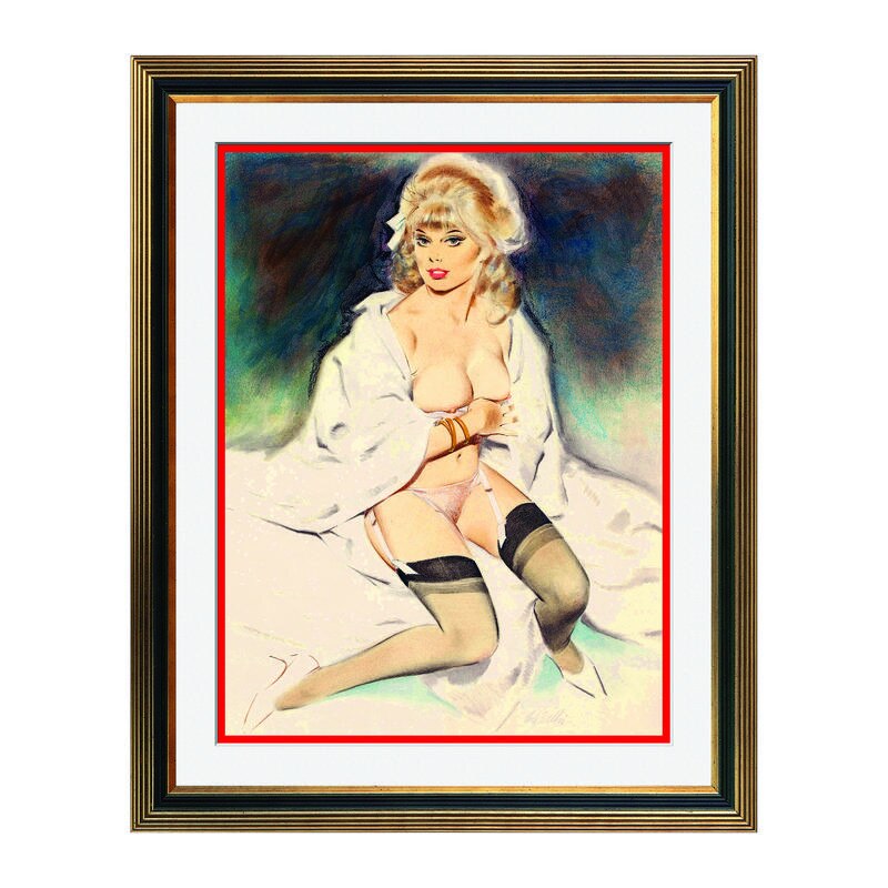 Fototapet Simulare Tablou, Vintage Pin-Up - ST-VP-130, 45 x 55 cm