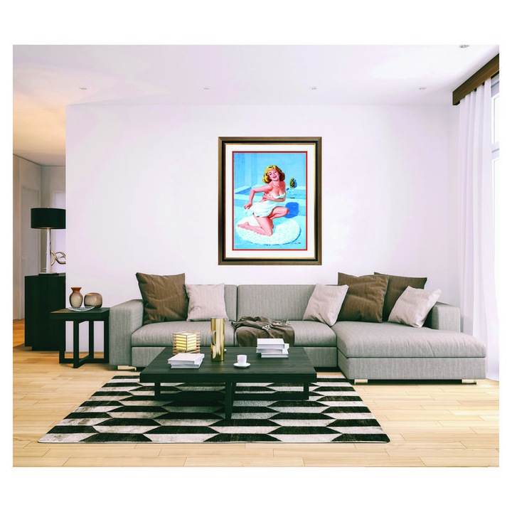 Fototapet Simulare Tablou, Vintage Pin-Up - ST-VP-040, 45 x 55 cm