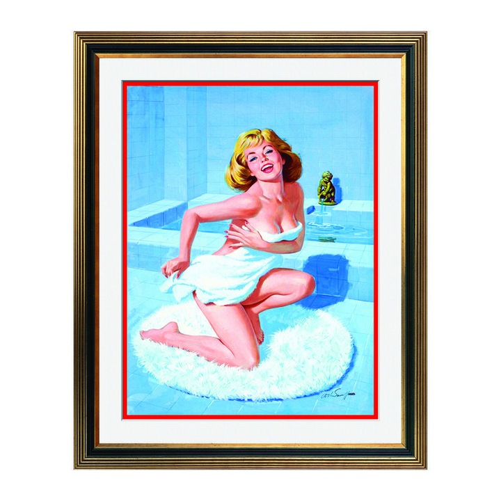 Fototapet Simulare Tablou, Vintage Pin-Up - ST-VP-040, 45 x 55 cm
