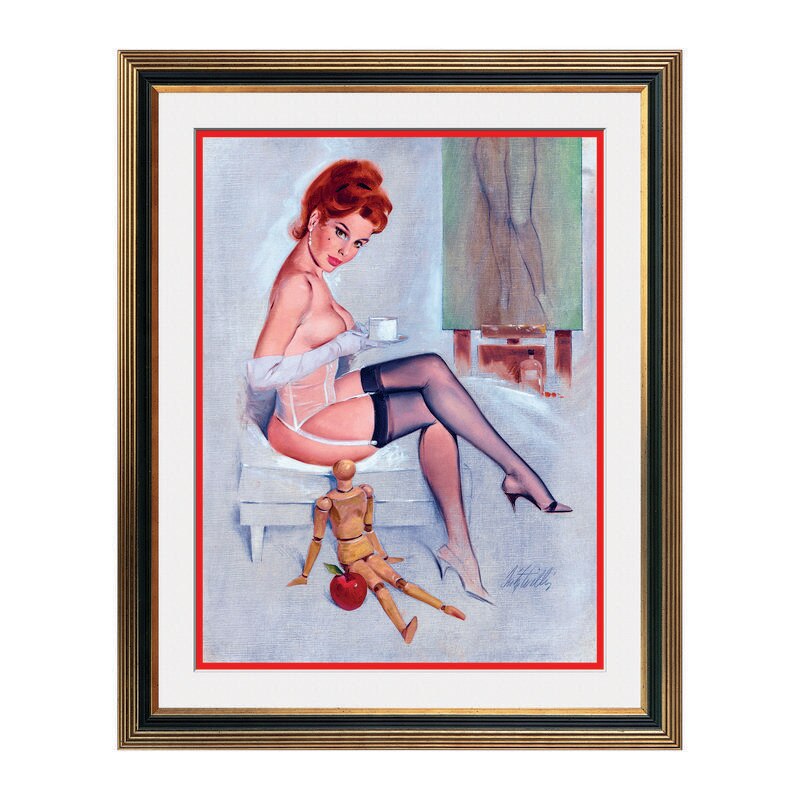 Fototapet Simulare Tablou, Vintage Pin-Up - ST-VP-124, 45 x 55 cm