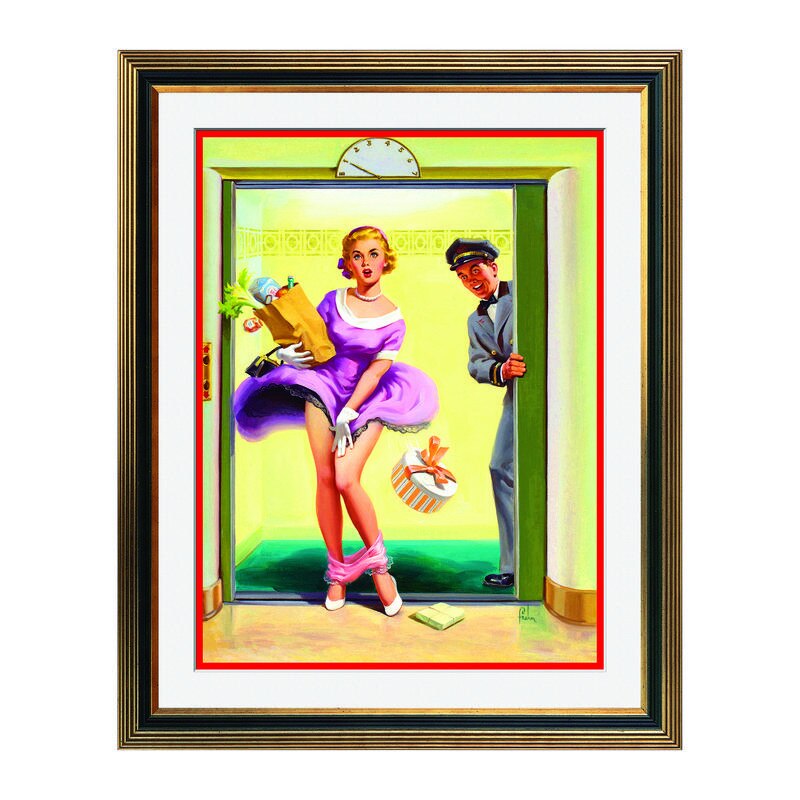 Fototapet Simulare Tablou, Vintage Pin-Up - ST-VP-022, 45 x 55 cm