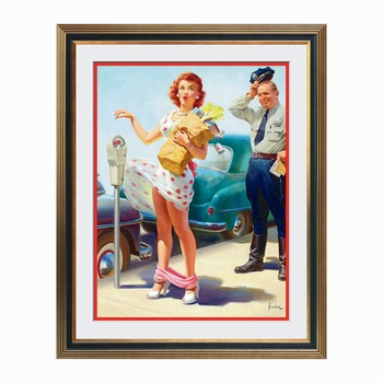 Fototapet Simulare Tablou, Vintage Pin-Up - ST-VP-024, 45 x 55 cm Fototapet Simulare Tablou, Vintage Pin-Up - ST-VP-024, 45 x 55 cm