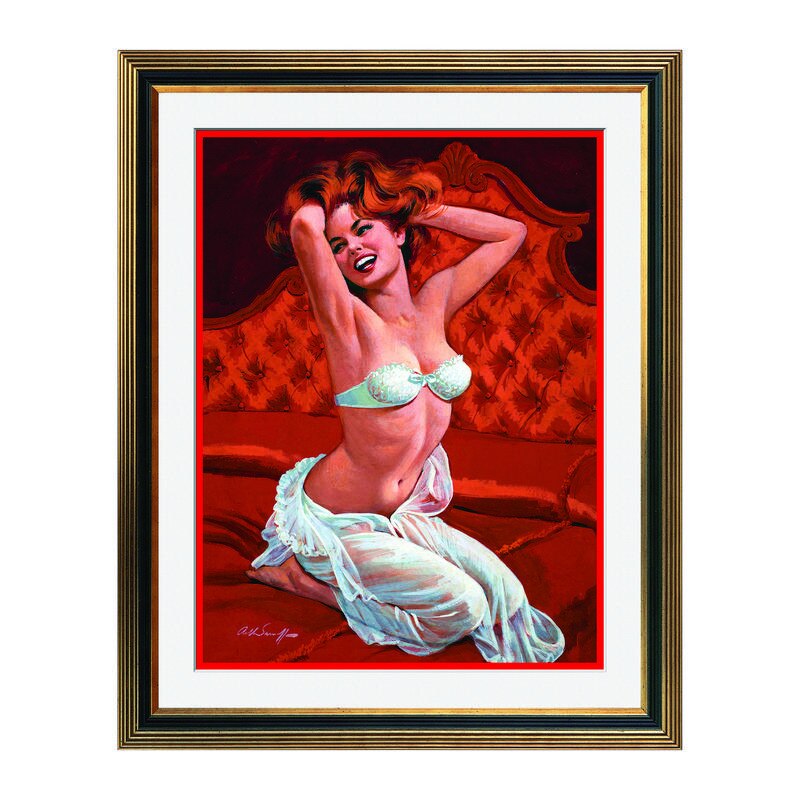 Fototapet Simulare Tablou, Vintage Pin-Up - ST-VP-041, 45 x 55 cm