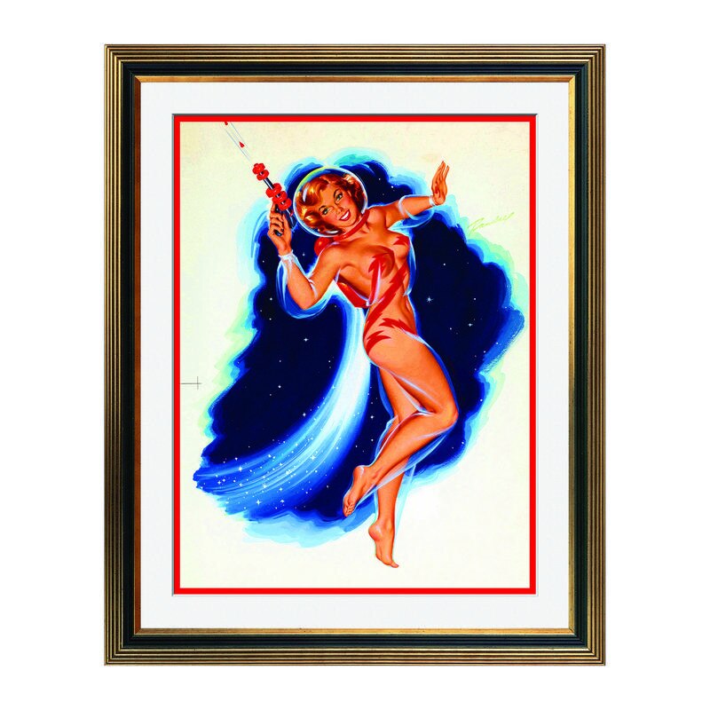 Fototapet Simulare Tablou, Vintage Pin-Up - ST-VP-084, 45 x 55 cm