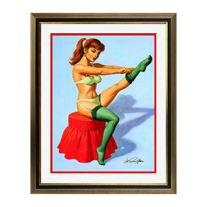 Fototapet Simulare Tablou, Vintage Pin-Up - ST-VP-055, 45 x 55 cm