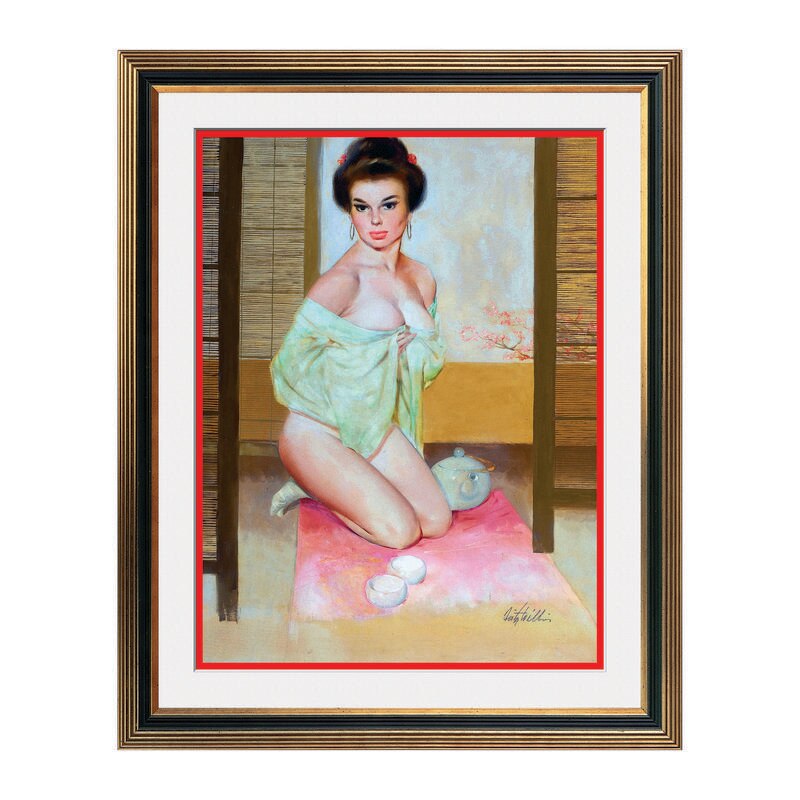 Fototapet Simulare Tablou, Vintage Pin-Up - ST-VP-111, 45 x 55 cm