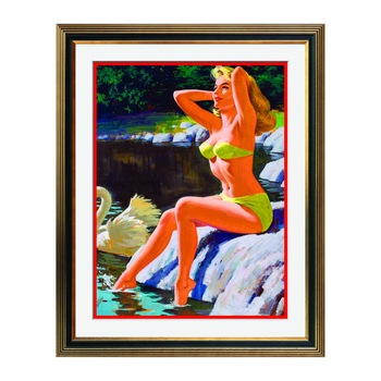 Fototapet Simulare Tablou, Vintage Pin-Up - ST-VP-044, 45 x 55 cm Fototapet Simulare Tablou, Vintage Pin-Up - ST-VP-044, 45 x 55 cm