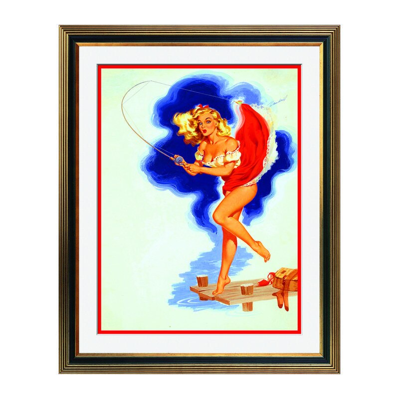 Fototapet Simulare Tablou, Vintage Pin-Up - ST-VP-080, 45 x 55 cm