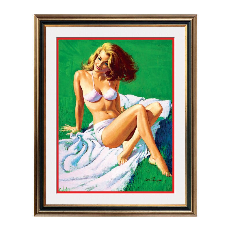 Fototapet Simulare Tablou, Vintage Pin-Up - ST-VP-049, 45 x 55 cm