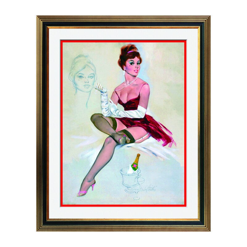 Fototapet Simulare Tablou, Vintage Pin-Up - ST-VP-114, 45 x 55 cm