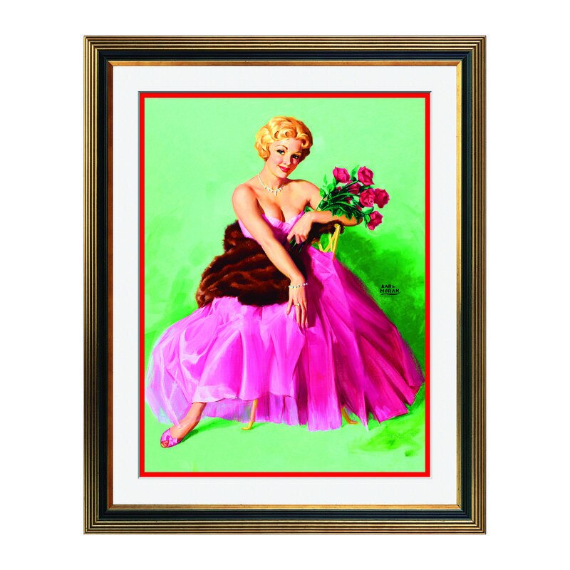 Fototapet Simulare Tablou, Vintage Pin-Up - ST-VP-090, 45 x 55 cm