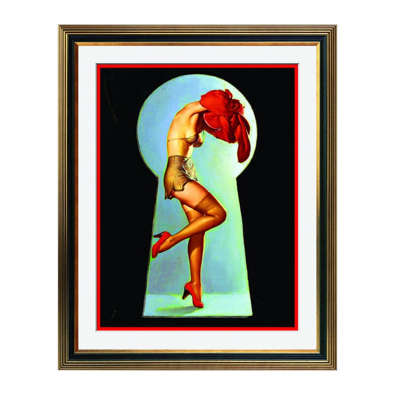 Fototapet Simulare Tablou, Vintage Pin-Up - ST-VP-138, 45 x 55 cm