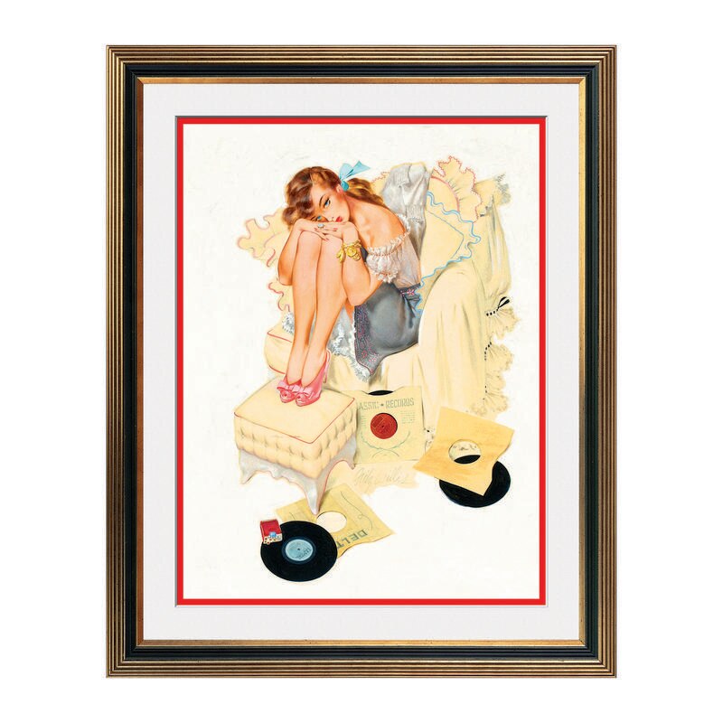 Fototapet Simulare Tablou, Vintage Pin-Up - ST-VP-107, 45 x 55 cm