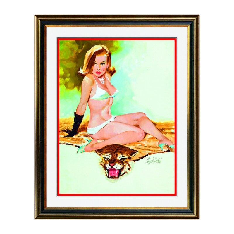 Fototapet Simulare Tablou, Vintage Pin-Up - ST-VP-128, 45 x 55 cm