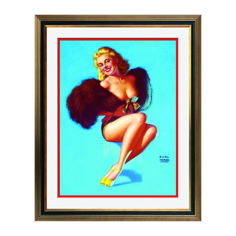 Fototapet Simulare Tablou, Vintage Pin-Up - ST-VP-097, 45 x 55 cm