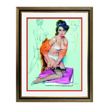 Fototapet Simulare Tablou, Vintage Pin-Up - ST-VP-106, 45 x 55 cm Fototapet Simulare Tablou, Vintage Pin-Up - ST-VP-106, 45 x 55 cm