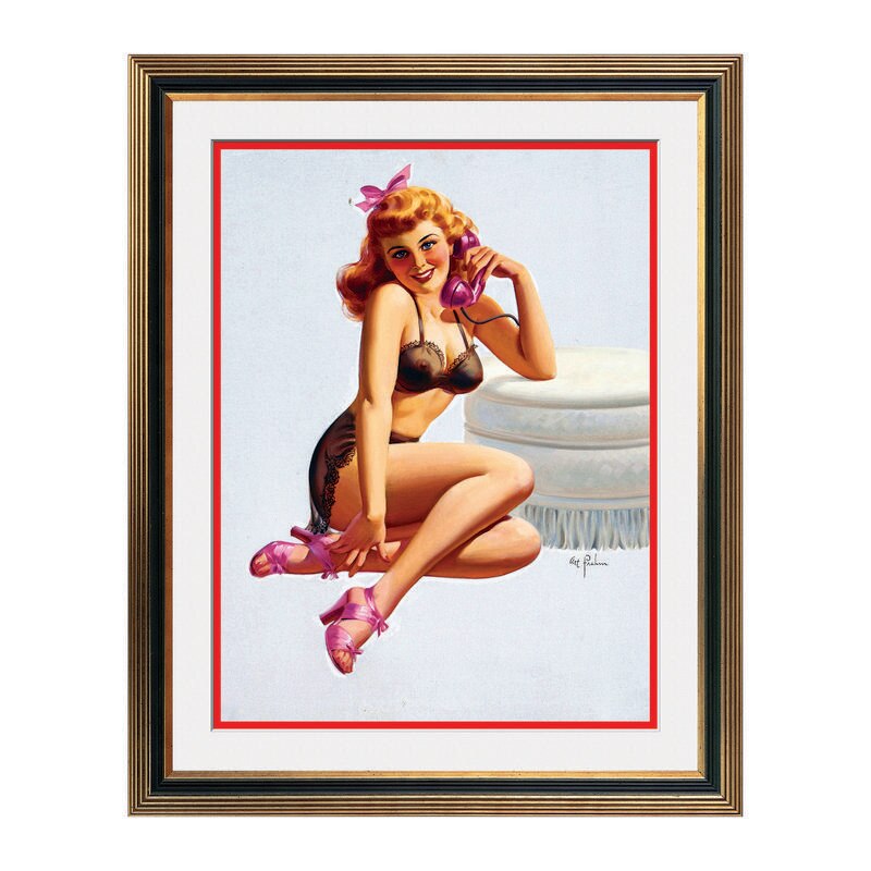Fototapet Simulare Tablou, Vintage Pin-Up - ST-VP-018, 45 x 55 cm