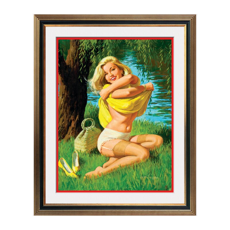 Fototapet Simulare Tablou, Vintage Pin-Up - ST-VP-045, 45 x 55 cm