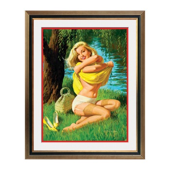 Fototapet Simulare Tablou, Vintage Pin-Up - ST-VP-045, 45 x 55 cm Fototapet Simulare Tablou, Vintage Pin-Up - ST-VP-045, 45 x 55 cm