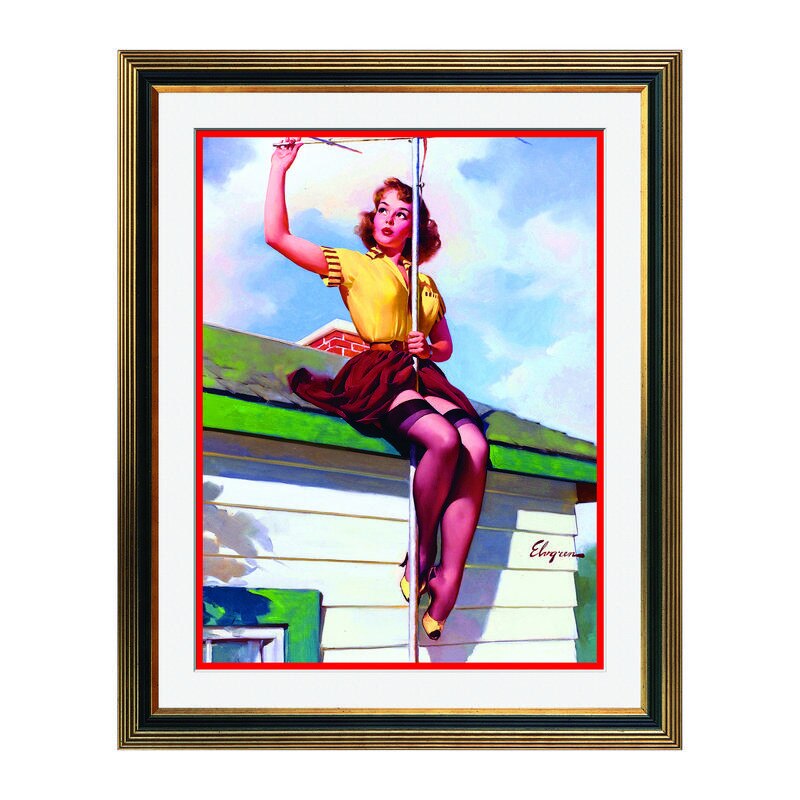 Fototapet Simulare Tablou, Vintage Pin-Up - ST-VP-148, 45 x 55 cm