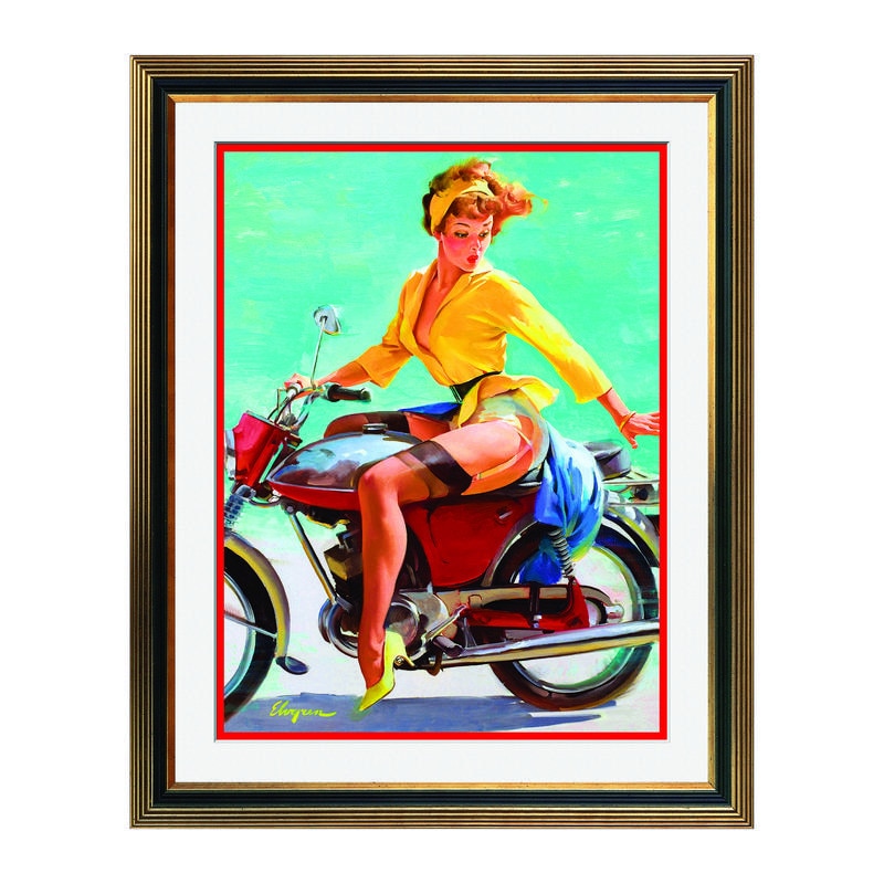 Fototapet Simulare Tablou, Vintage Pin-Up - ST-VP-150, 45 x 55 cm