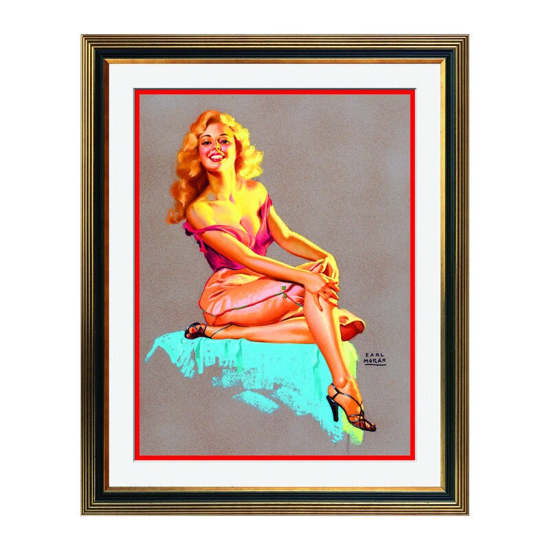 Fototapet Simulare Tablou, Vintage Pin-Up - ST-VP-092, 45 x 55 cm