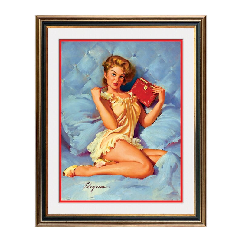 Fototapet Simulare Tablou, Vintage Pin-Up - ST-VP-147, 45 x 55 cm